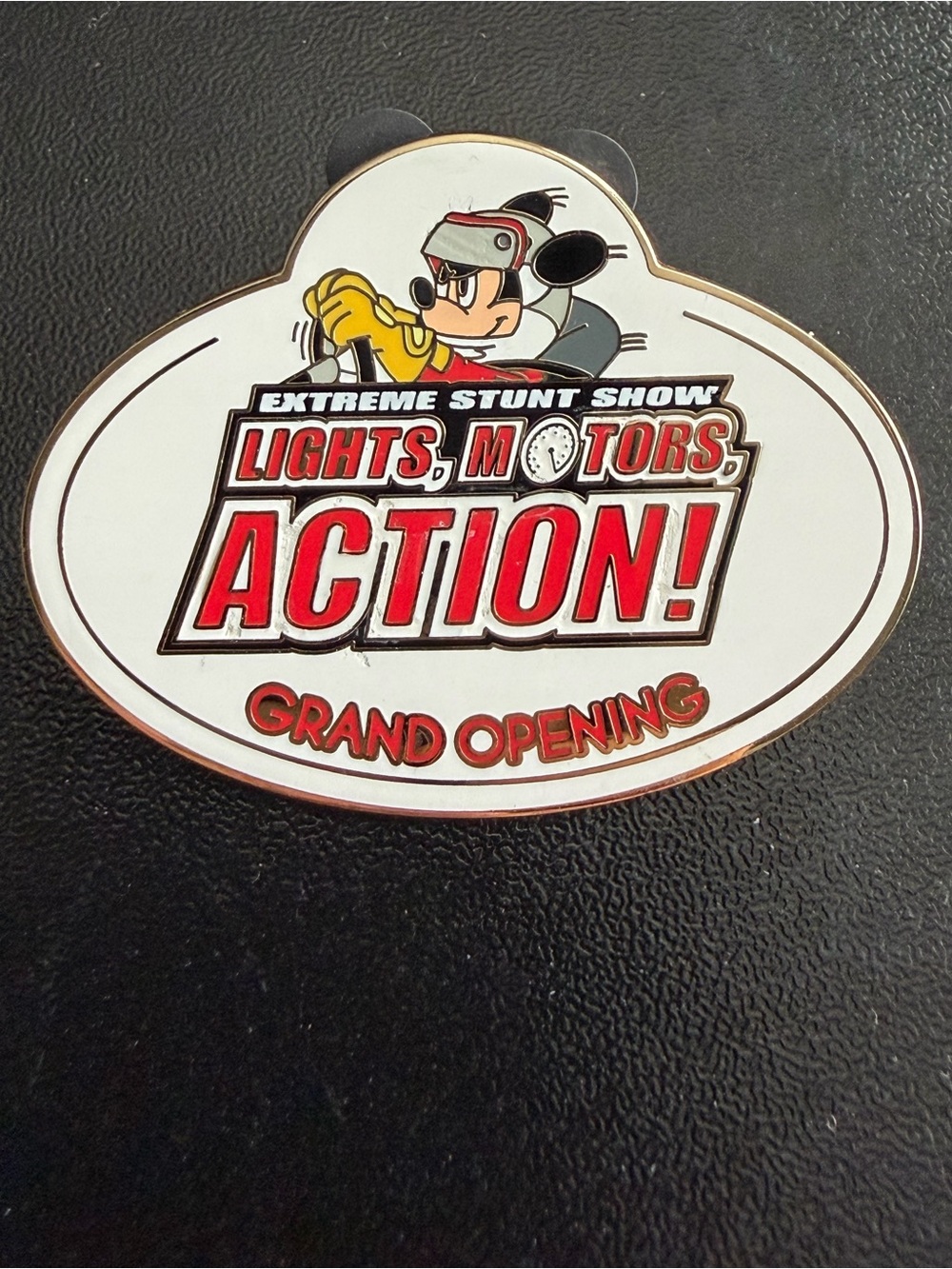 Disney Lights, Motors, Action! Action! Grand Opening Collectible Pin - White/Red